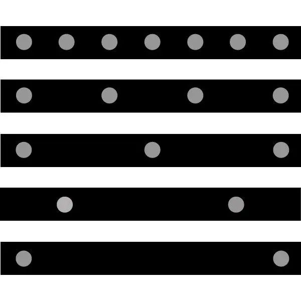 圆点直径 0.37 英寸